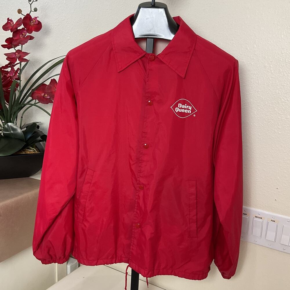 Vintage 70s Dairy Queen Lined WindBreaker Auburn Sportswear Adult XL